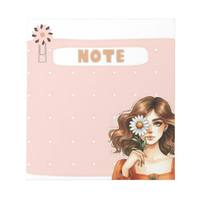 Bloc-note Pétale & Polka : collection de notes de souris Whi (Devant)