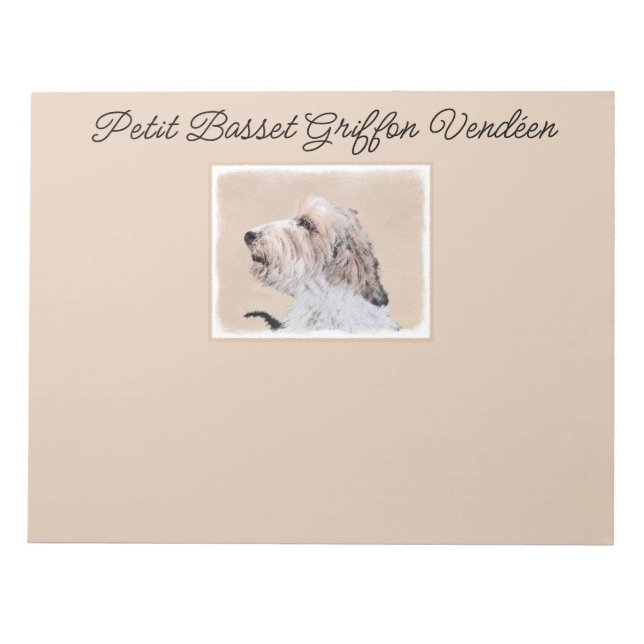 Bloc-note Petit Basset Griffon Vendéen Peinture - Chien Art  (Devant)
