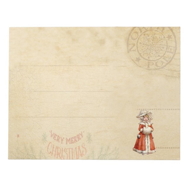 Bloc-note Petit Caroleur victorien Noël personnalisé (Devant)