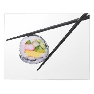 Bloc-note Petit pain de sushi et baguettes - modèle