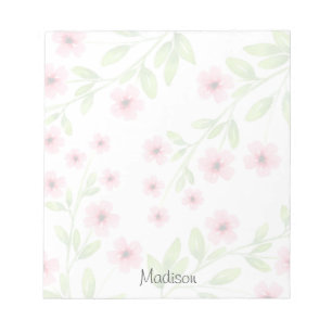 Bloc-note Petites fleurs roses