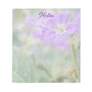 Bloc-note Photo de géranium sauvage fleur de lilas botanique