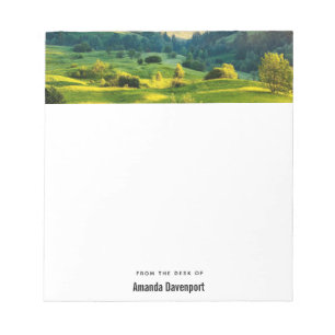 Bloc-note Photo de paysage naturel de collines ondoyantes