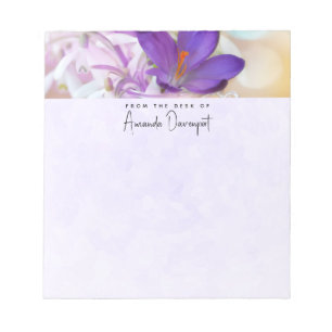 Bloc-note Photo d'un joli Crocus de printemps violet