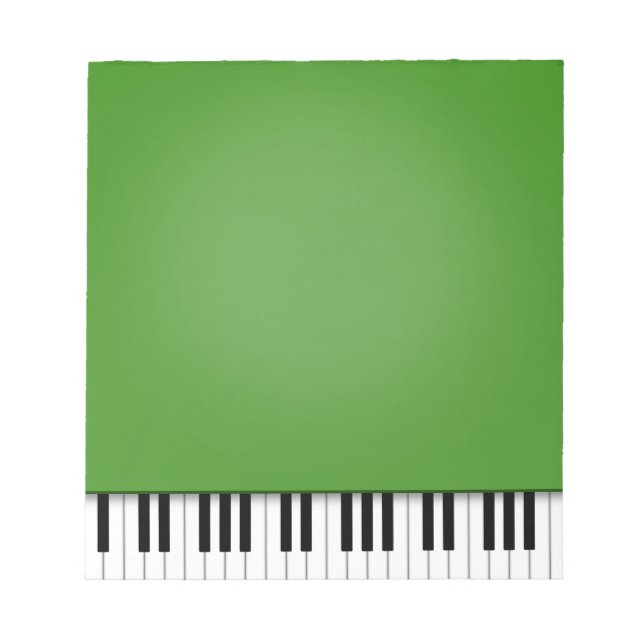 Bloc-note Piano Keyboard Fun Green 5.5x6 Music (Devant)