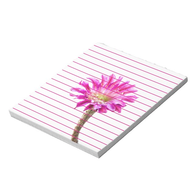 Bloc-note Piazza rose fleur de cactus en fleur (Tourné)