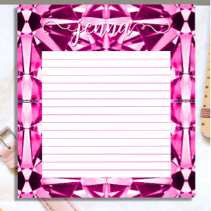 Bloc-note Pierre Tourmaline Rose Linne Personnalisée