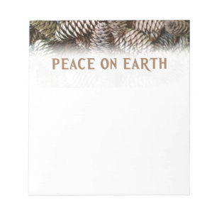 Bloc-note Pin De Vacances Classique Paix Cône Sur Terre