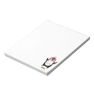 Bloc-note Pingouin scintillant avec lumières de Noël