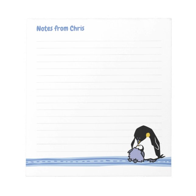 Bloc-note Pingouins de la faune Note Pad (Devant)