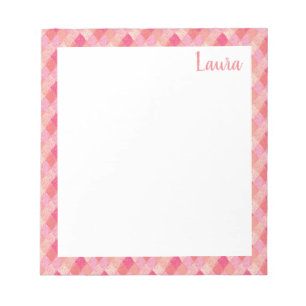 Bloc-note Pink and Red Patchwork Pattern Name