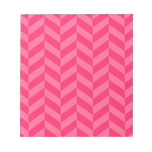 Bloc-note Pink Chevron Chic et Pad d'écriture fonctionnelle