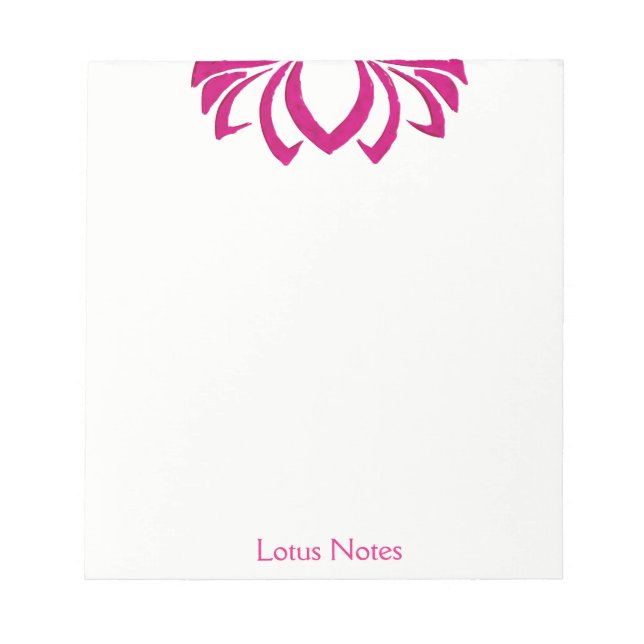 Bloc-note Pink Lotus Fleur Yoga Instructeur Holistic Classic (Devant)