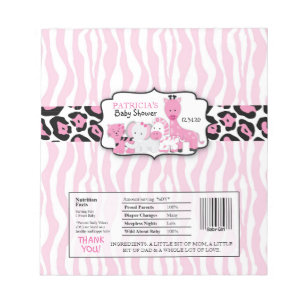 Bloc-note Pink Safari Chocolate Barres à bonbons