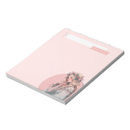 Bloc-note Pink Simple mignon Anime Boho Notepad