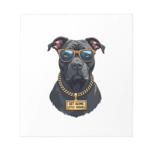 Bloc-note Pitbull Vintage Cool en Lunettes de Soleil avec Ch