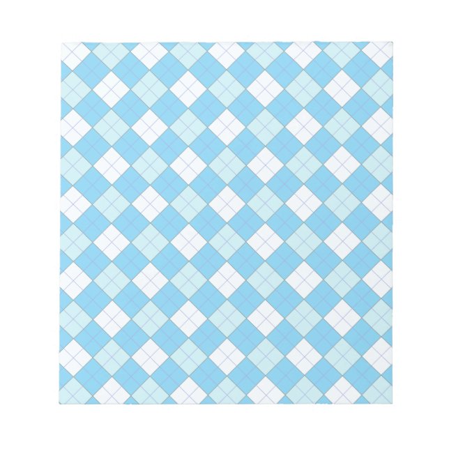 Bloc-note Plaid bleu (Devant)