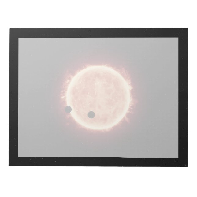 Bloc-note Planètes Transitant Red Nwarf Star Dans Trappist-1 (Devant)