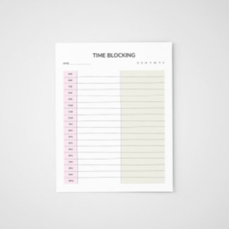 Bloc-note Planificateur de blocage de temps