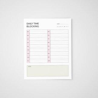 Bloc-note Planificateur de calendrier de blocage de temps qu