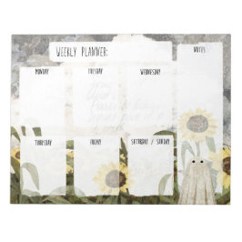 Bloc-note Planificateur de fantômes de tournesol