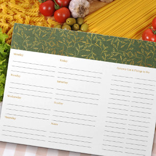 Bloc-note Planificateur de repas et liste de courses en lin