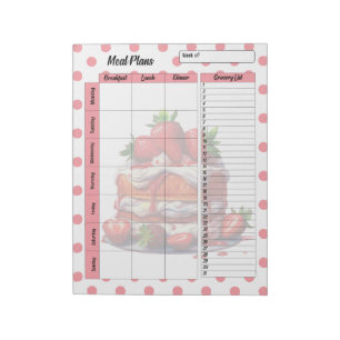 Bloc-note Planificateur de repas pour de mignons traitements