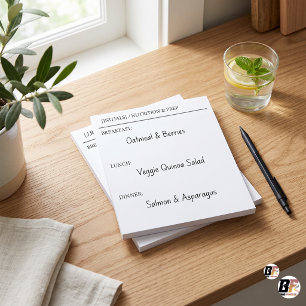 Bloc-note Planificateur de repas quotidiens et nutrition per