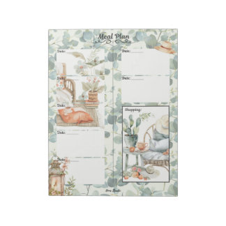 Bloc-note Planificateur de repas vierge de 7 jours Ivy Leagu