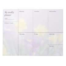 Planificateur hebdomadaire aux pastels doux et flo
