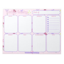 Planificateur hebdomadaire | Motif fleur sauvage &
