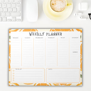 Bloc-note Planificateur hebdomadaire vertical non daté, bord