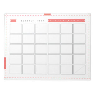 Bloc-note Planificateur mensuel - ruban de Rd