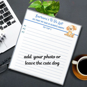 Bloc-note Planificateur personnalisé pour chien heureux ou p