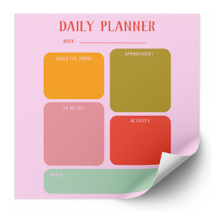 Bloc-note Planificateur quotidien de couleur vive