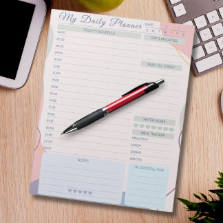 Bloc-note Planificateur Quotidien Simple Élégant Multicolore