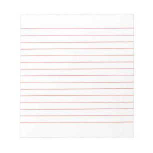 Bloc-note Plaque de mémo avec lignes Business Lined Red Clas