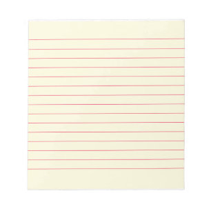 Bloc-note Plaque de mémo avec lignes Business Lined Red Clas