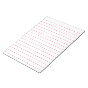 Bloc-note Plaque de mémo avec lignes de ligne rouge Vintage