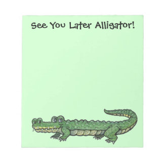 Bloc-note Plaque de note de l'alligator