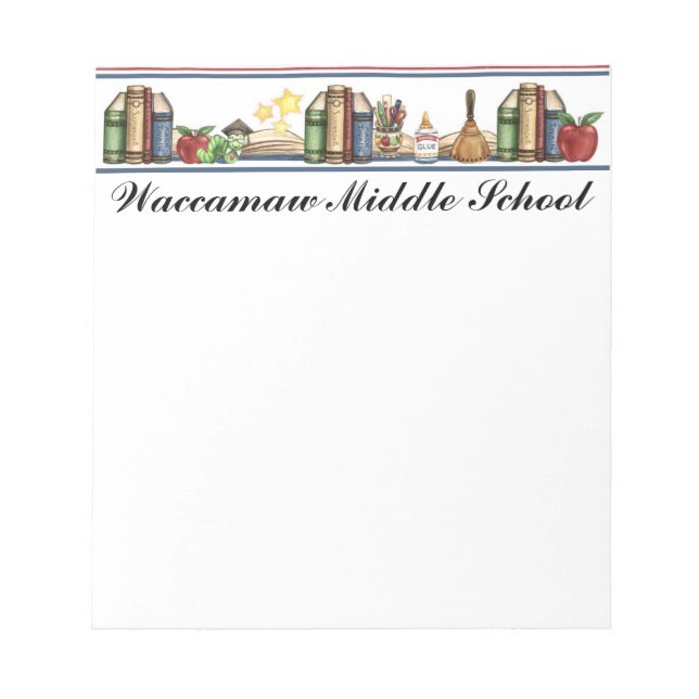 Bloc-note Plaque de notes scolaires - SRF (Devant)