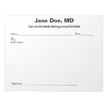 Plaque de prescription de plaisanterie