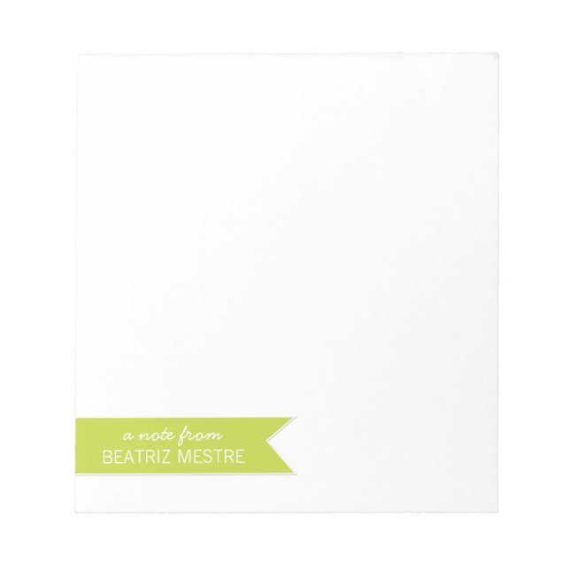 Bloc-note Plaquettes de notes personnalisées Une note de...  (Devant)