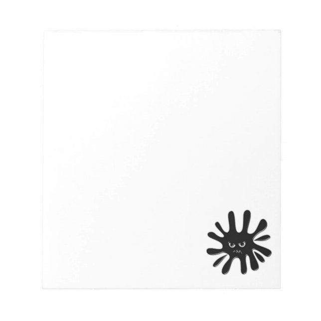 Bloc-note Plat de peinture noire en colère personnalisé (Devant)