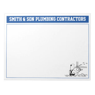 Bloc-note Plumbing Company Notepad to Personalise.
