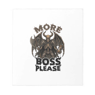 Bloc-note Plus de Boss S'il Vous Plaît Halloween Démon Squel