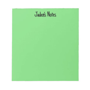 Bloc-note Poche personnalisée minimaliste verte neutre