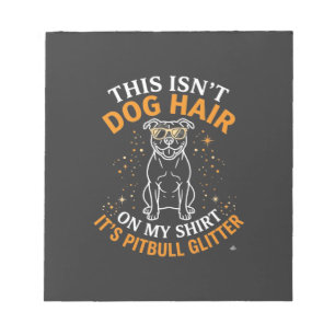 Bloc-note Poils de chien Pitbull Paillettes Lunettes de sole