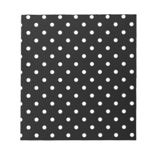 Bloc-note Point Polka Noir Et Blanc
