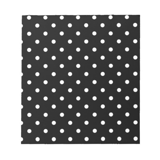 Bloc-note Point Polka Noir Et Blanc (Devant)